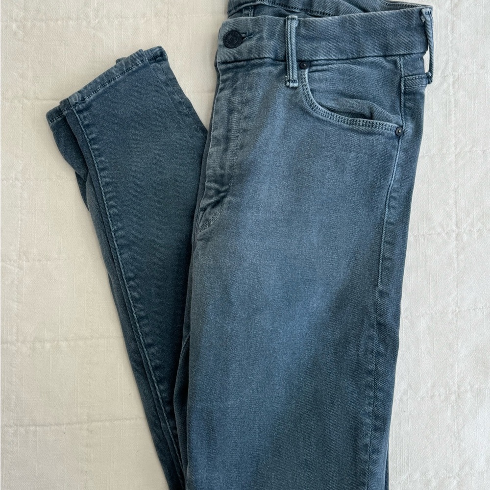 Mother jeans, skinny fit, worn in. I loved these jeans, but I outgrew them.